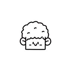 cartoon boy face graphic design illustration