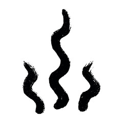 Hand drawn steam and smoke Steam swirls doodle Heat waves or aroma from cooking food and hot coffee, gas and fumes Single element for print, web, design, decor