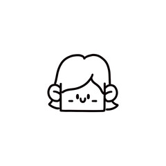 cartoon boy face graphic design illustration