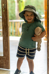 Emerson holds his baby