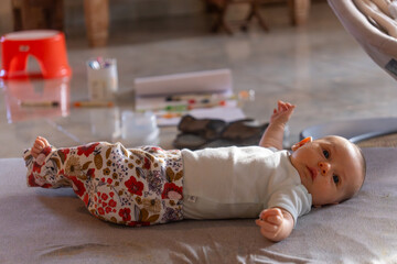 Anjali learns to roll over