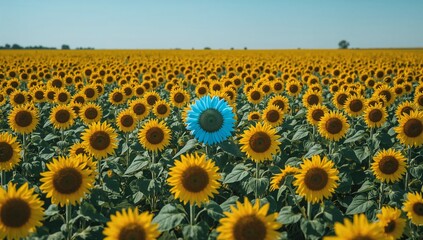 Obraz premium field of sunflowers
