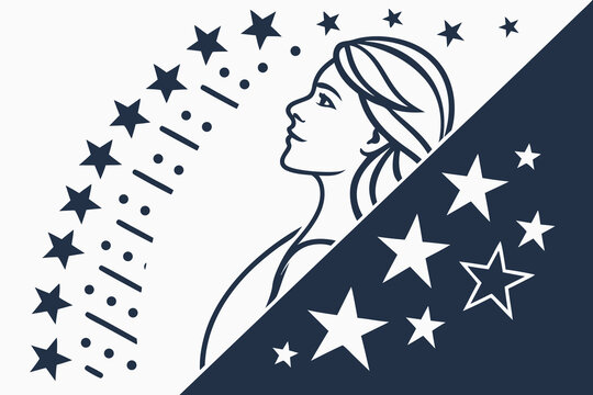 Inspirational typography design featuring the phrase believe in yourself in a modern serif font with a distinctive silhouette element