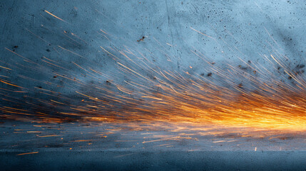 a steel grinder producing sparks