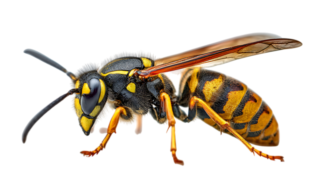 bee on white background