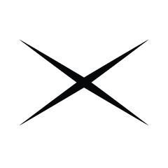 Black starburst on white background abstract shape