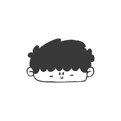 cartoon boy face graphic design illustration