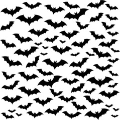 seamless pattern with bats
