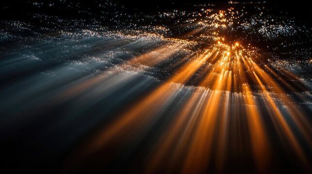 Yellow sunlight burst with lens flare and glowing rays on transparent background - Powered by Adobe