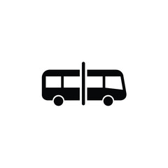 Black bus icon divided transport vehicle