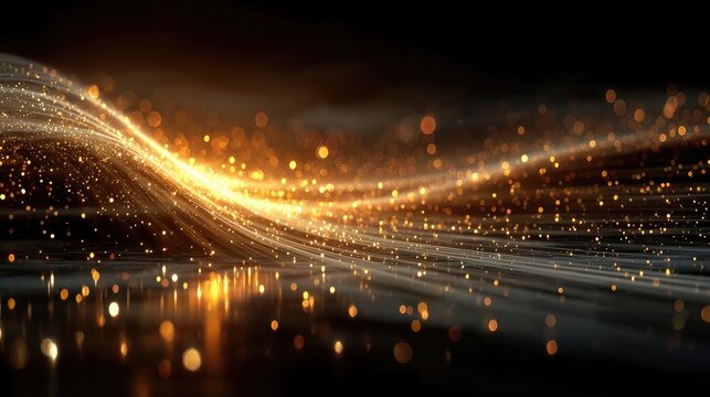 Yellow sunlight lens flare with glowing rays and sparkles on transparent background