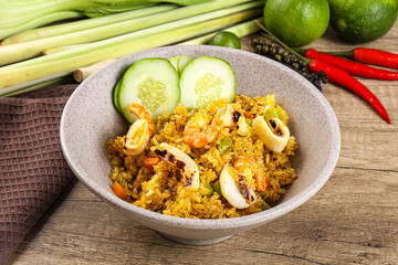 Asian Fried rice with seafood
