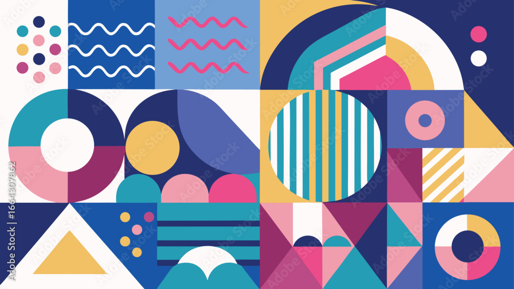 Poster featuring modern typography and a vibrant color palette..eps