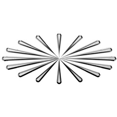 Detailed high-resolution PNG render of abstract metal forms. Clean, modern, and perfect for use in tech visuals, branding, and backgrounds.