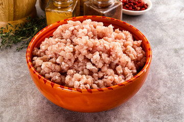 Homemade Raw pork minced meat