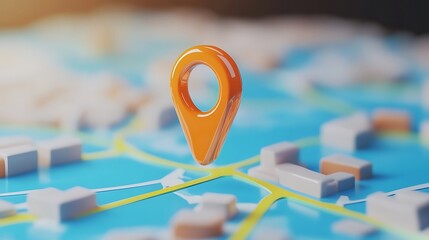 3D map marker on city model