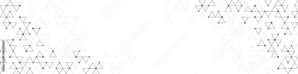 Poster graphic design element for web page or banner with a geometric pattern of triangle shapes