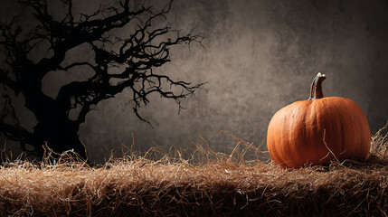halloween pumpkin in the forest