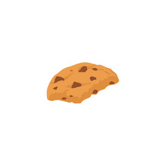 Cookies with chocolate chips. Vector illustration.