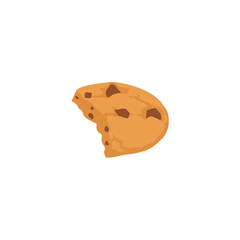 Cookies with chocolate chips. Vector illustration.