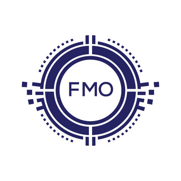 FMO Modern Abstract Circular Technology Logo Design with FMO Letter Logo.

