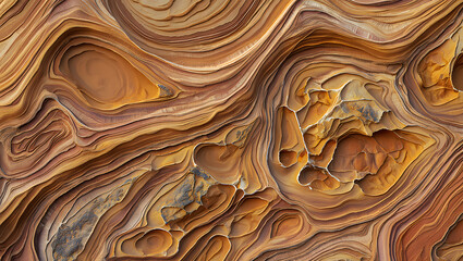Abstract natural rock formation of layered sandstone texture