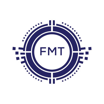 FMT Modern Abstract Circular Technology Logo Design with FMT Letter Logo.
