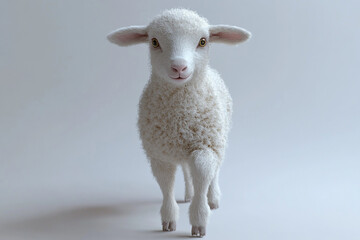 Obraz premium Realistic white sheep.