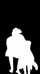 Silhouette of a couple 