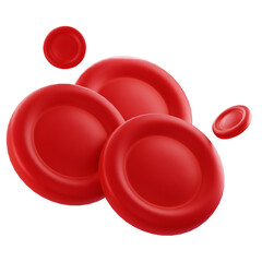 3D Render Close-up of red blood cells; versatile medical imagery for health, biology, pharma, and educational promotional design.