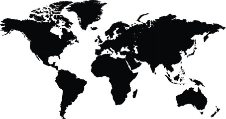 black world map