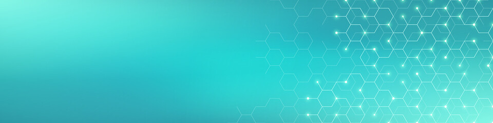Abstract geometric background with hexagons shape pattern for banner or website header template