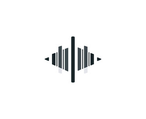 Abstract sound wave graphic design