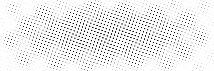 Halftone gradient. Dotted gradient, smooth dots spraying and halftones dot background seamless horizontal geometric pattern vector template set