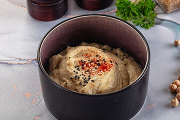 Chickpea vegan hummus dip spread