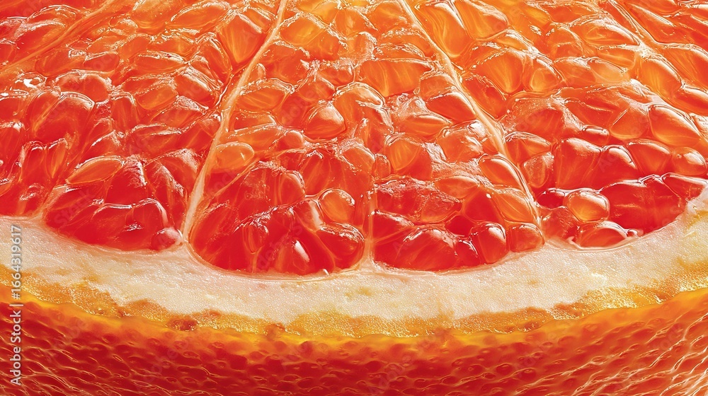 Poster close-up of a grapefruit slice for garnish use