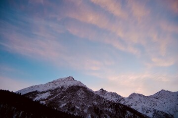sunset in the mountains