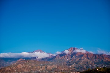 mountains and clouds