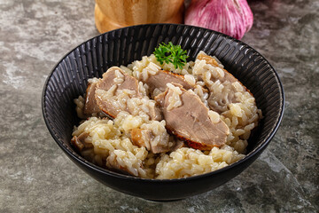 Risotto woth fried duck breast