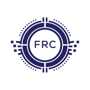 FRC Modern Abstract Circular Technology Logo Design with FRC Letter Logo.
