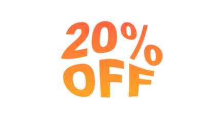 Bright and Bold 20% Off Sale Announcement for Retail Promotions and Discount Marketing