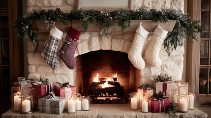 santa claus and christmas tree