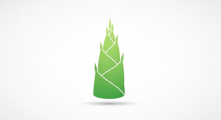 Obraz premium Fresh green bamboo shoot vector illustration for asian cuisine and healthy eating concept design and graphics