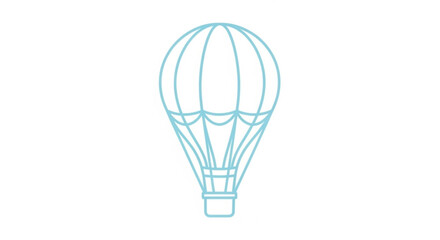 Hot air balloon vector illustration for travel adventure tourism and sky journey design element graphic resource