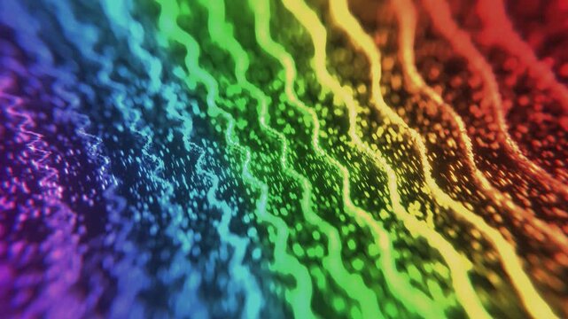 3D rainbow light spectrum wavelength energy visualization texture