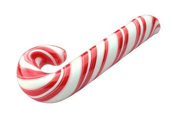 Festive red and white striped candy cane christmas holiday season celebration sweet treat isolated on transparent background