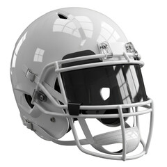 Fototapeta premium White football helmet isolated on transparent background