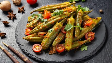 bhindi masala, indian recipe, orbit video