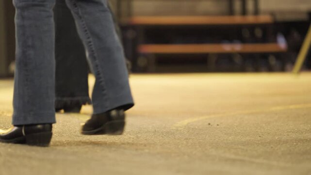 Legs Dance Wild West Line Dance frontal view slow motion 4K