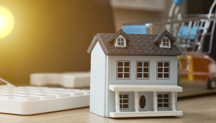 Real Estate Investment Planning Concept with House Model